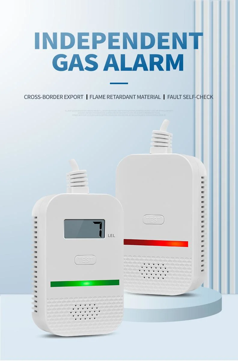 Fire Alarm Gas Leak Detectors for Home with Solenoid Valve LPG Gas Leak Detector